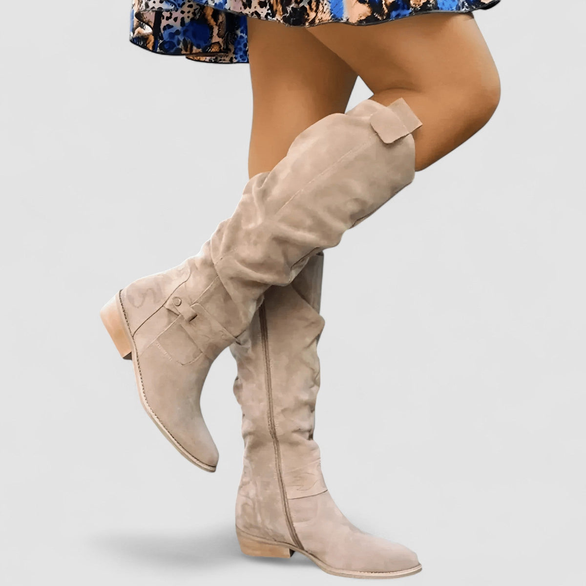 Botas western Nora de ante y piel