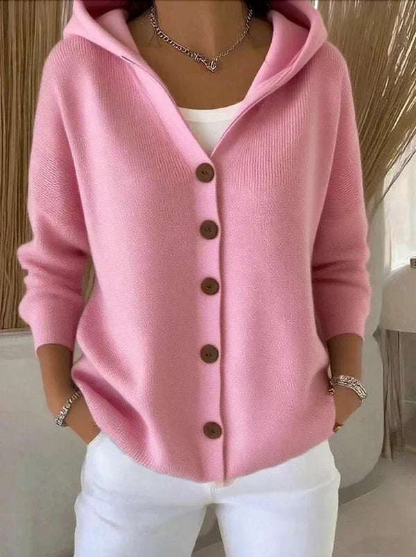 Rosa | Cárdigan suave con capucha