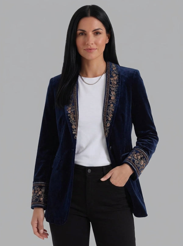 Leonor | Blazer entallado con estampado barroco