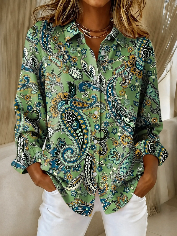Carolina | Blusa de estampado cachemir